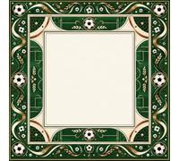 Chickwin Mahjong Table Mat con Bolsa de Almacenamiento (Fútbol 06,60x60cm) | Mahjong Mat para Mahjong Juego de Mesa, Reducción de Ruido, Tapete Cartas para Juegos de Póquer, Azulejos, 3D Fútbol