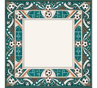 Chickwin Mahjong Table Mat con Bolsa de Almacenamiento (Fútbol 07,50x50cm) | Mahjong Mat para Mahjong Juego de Mesa, Reducción de Ruido, Tapete Cartas para Juegos de Póquer, Azulejos, 3D Fútbol
