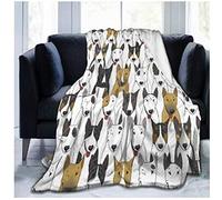 Chickwin Manta Franela Animal Impresión, Twin Grande Bedding Manta de Felpa Cosy Soft cálidas y Ligeras Mantas de Sofá Cama para Adultos y Niños Dormitorio Colcha (Perrito,150x200cm)