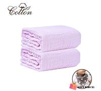 Chickwin Mantas de Muselina Bebés Recién Nacidos, Toalla de Baño 6 Capas de Algodón Muselina Toalla Swaddle Suave Transpirables Multifunciones Unisex Mantas para Bebés (105x105cm,Rosa 2 Piezas)