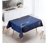 Chickwin Mantel para Mesa Impermeable Antimanchas, Cocina Salón Comedor Decoración con Impresión de Espacio Infantil Rectangular Lavable Mantel de Tela de poliéster (Universo,100 * 140cm)