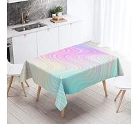 Chickwin Mantel para Mesa Impermeable Antimanchas, Moderno Cocina Comedor Rectangular Resistente al Desgaste Lavable Mantel de Poliéster Impresión de Leopardo de Camuflaje (100x140cm,B)