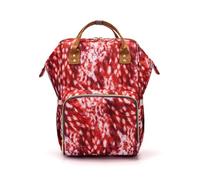 Chickwin Mochilas de Pañales para Bebé, Bolso del Bebés Mamá Grande Capacidad Bolsas Multifuncionales Mochila Carrito Bebe Maternidad Pañalera Mochila Cambiador (rojo,38x28x20cm)