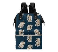 Chickwin Mochilas de Pañales para Bebé, Bolso del Bebés Mamá Grande Capacidad Bolsas Multifuncionales Mochila Carrito Bebe Maternidad Pañalera Mochila Cambiador (hojas de plumas,28x40x18cm)