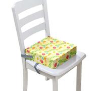 Chickwin Rehausseur Chaise Enfant 4-12 Ans, Rehausseur Chaise Coussin Enfants Portable Lavable Surélevée Coussin avec 2 Sangles à Boucle de Sécurité (Felices Pascuas 8,32 * 32 * 8cm)