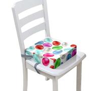 Chickwin Rehausseur Chaise Enfant 4-12 Ans, Rehausseur Chaise Coussin Enfants Portable Lavable Surélevée Coussin avec 2 Sangles à Boucle de Sécurité (Felices Pascuas 10,40 * 40 * 10cm)