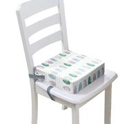 Chickwin Rehausseur Chaise Enfant 4-12 Ans, Rehausseur Chaise Coussin Enfants Portable Lavable Surélevée Coussin avec 2 Sangles à Boucle de Sécurité (Felices Pascuas 7,40 * 40 * 10cm)