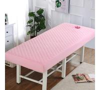 Chickwin Sábana Bajera para Camilla de Masaje con Agujero, Algodón Elástica Sabanas, Reutilizable Belleza Sabanas Bajeras, para SPA Salón de Belleza Funda para Camilla (RosaRosa,70x190cm)