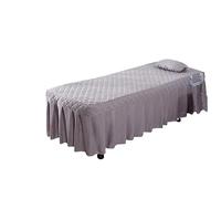 Chickwin Sábana Bajera para Camilla de Masaje con Agujero & Hem, Algodón Elástica Sabanas, Belleza Sabanas Bajeras para SPA Salón de Belleza Funda para Camilla (60x180cm,Gris)