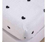 Chickwin Sábana Bajeras Ajustables 100% Microfibra Sábana Coralina Bajera 90x190/200 cm - Sabánas Infantiles con Elásticos, Adecuada para Un Colchón con Una Altura de 25-30cm (Blanco)