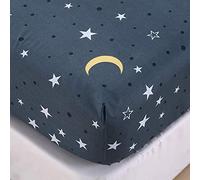 Chickwin Sábanas Bajeras Ajustables, 100% Microfibra Sábana Bajera 120x190/200 cm-Sábanas Infantiles con Elásticos, Adecuada para Un Colchón con Una Altura de 25-30cm (Azul)