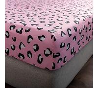 Chickwin Sábanas Bajeras Ajustables 100% Microfibra Sábana Coralina Bajera 120x190/200 cm-Sábanas Infantiles con Elásticos, Adecuada para Un Colchón con Una Altura de 25-30cm (Rosa)