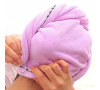 Chickwin ~ Seco Sombrero de Pelo Cabello Microfibra Ducha Rápida Sombrero Envuelto Turbante (Púrpura)
