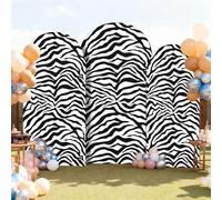 Chickwin Telón de Fondo de Arco, 3D Impresión Texturas Animales Tela de Telón de Fondo de Arco de Boda de 2 Lados in Tessuto Elastico, para Estudio Fotográfico, Fiesta, Boda (Blanco,100x200cm/6.6FT)