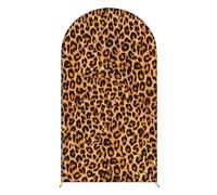 Chickwin Telón de Fondo de Arco, Estampado de Leopardo Tela de Telón de Fondo Elastico, para Estudio Fotográfico, Fiesta de Cumpleaños, Ceremonia de Boda (Estampado de Leopardo 8,7.2FT)