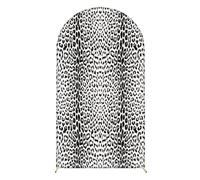 Chickwin Telón de Fondo de Arco, Estampado de Leopardo Tela de Telón de Fondo Elastico, para Estudio Fotográfico, Fiesta de Cumpleaños, Ceremonia de Boda (Negro 2,6FT)
