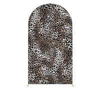 Chickwin Telón de Fondo de Arco, Estampado de Leopardo Tela de Telón de Fondo Elastico, para Estudio Fotográfico, Fiesta de Cumpleaños, Ceremonia de Boda (Estampado de Leopardo 5,7.2FT)