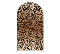 Chickwin Telón de Fondo de Arco, Estampado de Leopardo Tela de Telón de Fondo Elastico, para Estudio Fotográfico, Fiesta de Cumpleaños, Ceremonia de Boda (Estampado de Leopardo 3,6.6FT)