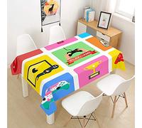 Chickwing Mantel para Mesa Rectangular Manta de Picnic, Impermeable y Antimanchas Mantel Estampado Divertido Gamepad 3D, Mantel para Cocina Salón Comedor (Vistoso,90x90cm)