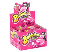 Chicles Bubbaloo con Relleno Líquido - Caja de 60 Unidades | Sabores Tutti Frutti, Fresa y Sandía | Chicles Hinchables con Centro Líquido (Paquete 60 unidades, Fresa)