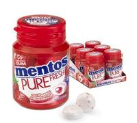 Chicles Mentos | Goma De Mascar Fresa Fresca Pura | Mentos Gum | 6 Pack | 360 Gram Total