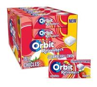 Chicles Orbit refresher's sabor fresa limon 16 uni