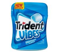 Chicles Vibes - Estuche 6 botes - Chicle Sin Azúcar con Sabor Intenso y Refrescante - Peppermint, Spearmint o Raspberry - Menta y Frutas Variadas (PEPPERMINT)
