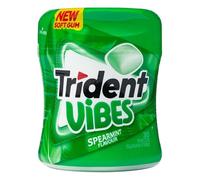 Chicles Vibes - Estuche 6 botes - Chicle Sin Azúcar con Sabor Intenso y Refrescante - Peppermint, Spearmint o Raspberry - Menta y Frutas Variadas (SPEARMINT)