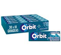 Chicles Wrigley's Orbit Menthol Fuerte sin azúcar, 30 unidades x 14 g, caja