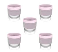 Chiclify Ice Ball Maker Mold,2.5 In Chiclify Ice Ball,Large Round Craft Whisky Ice Balls Reusable Silicone With Lids for Whiskey, Cocktails, Bourbon, And Drinks (5PCS Pink)
