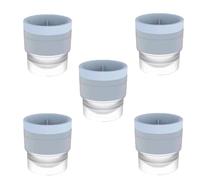 Chiclify Ice Ball Maker Mold,2.5 In Chiclify Ice Ball,Large Round Craft Whisky Ice Balls Reusable Silicone With Lids for Whiskey, Cocktails, Bourbon, And Drinks (5PCS Blue)