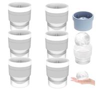 Chiclify - Moldes de bolas de hielo, molde redondo de 2.5 pulgadas de fusión lenta con tapas, moldes de silicona premium sin BPA, máquina de hielo de esfera de fácil liberación para whisky, cócteles