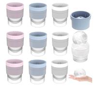 Chiclify - Moldes de bolas de hielo, molde redondo de 2.5 pulgadas de fusión lenta con tapas, moldes de silicona premium sin BPA, máquina de hielo de esfera de fácil liberación para whisky, cócteles