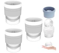 Chiclify - Moldes de bolas de hielo, molde redondo de 2.5 pulgadas de fusión lenta con tapas, moldes de silicona premium sin BPA, máquina de hielo de esfera de fácil liberación para whisky, cócteles