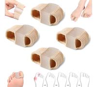 Chiclify Toe Spacers, Elastic Toe Separators, Premium Elastic Toe Separators, Comfortable Pain Relief & Alignment, for Women & Men Comfortable Toe Spacers (4pcs, 1.5cm)
