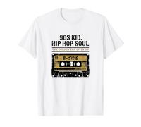 Chico Años 90 Hip Hop Soul Era Dorada Cassette Design Camiseta gráfica económica, Hombre, Blanco, L
