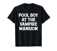 Chico De La Piscina En La Mansión del Vampiro Divertido EMO Punk Goth Grunge Camiseta