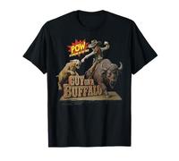 Chico en un Buffalo Golpear a un Pow Cougar en la Cara Western Camiseta
