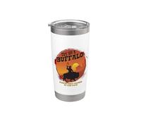 Chico en un Buffalo Sunset - Possum Possee Funny Vaso térmico de acero inoxidable de doble pared