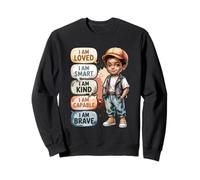 Chico Negro Afirmaciones Positivas Soy Amado Inteligente Amable Valiente Sudadera