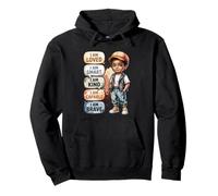 Chico Negro Afirmaciones Positivas Soy Amado Inteligente Amable Valiente Sudadera con Capucha