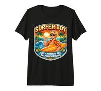 Chico Surfista como un Chico Normal, Solo Que más Guay surfeando niños Divertidos Camiseta Premium