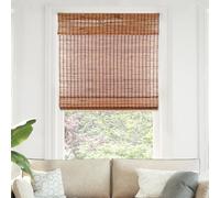 CHICOLOGY Cortina de bambú sin cordón Que filtra la luz, Tratamiento Sala de Estar, Comedor, Dormitorio y más, 29 Pulgadas de Ancho x 64 Pulgadas de Alto, Franela