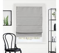 CHICOLOGY Cortinas Romanas inalámbricas de Tela Moderna en Cascada para Ventana, 99 cm de Ancho x 64 Pulgadas de Alto, del Mar Gris Perla (apagón)