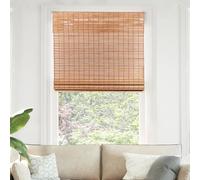 CHICOLOGY Persianas Romanas de bambú, persianas filtrantes de luz favoritas de los Clientes para Ventanas, Ideal para el hogar, marrón Ardilla, 35 Pulgadas de Ancho x 64 Pulgadas de