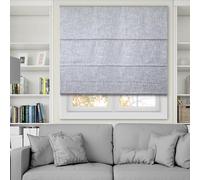 CHICOLOGY Persianas Romanas para Ventanas, persianas Romanas para Ventanas, tratamientos de Ventana, persianas de Ventana para el hogar, persiana de Ventana, Lexington Gainsboro (Opaca), 58.4 cm de