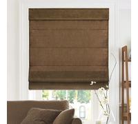 CHICOLOGY Persianas romanas para ventanas, tratamientos de ventana, persianas para oscurecimiento de habitación, persianas de ventana, 27 pulgadas de ancho x 64 pulgadas de alto, color chocolate belga