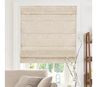 CHICOLOGY Persianas Romanas para Ventanas, tratamientos de Ventanas, persianas Romanas para oscurecer la habitación, persianas de Ventana, 23 Pulgadas de Ancho x 64 Pulgadas de Alto, Lino Belga