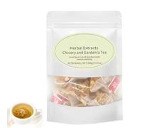 Chicory And Gardenia Tea Bags, Chicory Drink with Cassia & Mulberry Leaves, Decaf Herbal Teabags for Daily Balance (1pc)