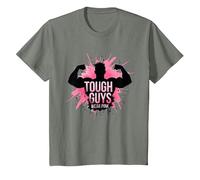 Chicos Duros vistiendo Rosa Camiseta, Niños, Verde Militar Jaspeado, 6 años